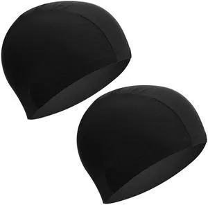 2 Pcs Fabric Swimming Cap, High Elastic Swimming Hat for Adults and Children, Non Slip Comfortable High Elasticity Swimming Cap, Lightweight Bathing Caps for Women Men 2 Pcs Fabric Swimming Cap, High Elastic Swimming Hat for Adults and Children, Non Slip Comfortable High Elasticity Swimming Cap, Lightweight Bathing Caps for Women Men