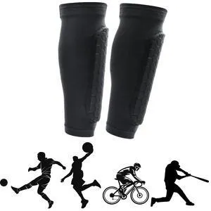 Soccer Shin Guards, Shin Defender with Honeycomb Compression Sleeves, Sports Shinguards for Youth/Adults Football, Basketball, Athletics, Baseball, Running(1 Pair, Black) Soccer Shin Guards, Shin Defender with Honeycomb Compression Sleeves, Sports Shinguards for Youth/Adults Football, Basketball, Athletics, Baseball, Running(1 Pair, Black)