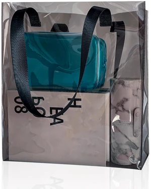 Black Clear PVC Tote Bag wit Handles13.3 x 11.8 x 3.94 inches Stadium Approved Transparent Plastic Beach Bag for Women (Black) Black Clear PVC Tote Bag wit Handles13.3 x 11.8 x 3.94 inches Stadium Approved Transparent Plastic Beach Bag for Women (Black)
