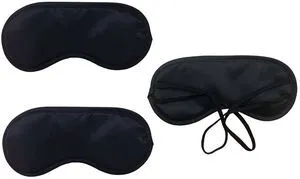3 PCS Sleep Mask, Eye Mask for Sleeping, Adjustable Strap, Black | Eye Covers for Sleeping, Comfortable, Soft and Breathable, Blindfold for Men Women, Travel, Party Games 3 PCS Sleep Mask, Eye Mask for Sleeping, Adjustable Strap, Black | Eye Covers for Sleeping, Comfortable, Soft and Breathable, Blindfold for Men Women, Travel, Party Games