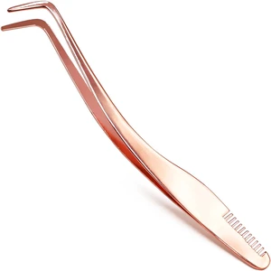 Lash Applicator Tool with Comb, Curved Eyelash Tweezers for Precision Placement and Application, Stainless Steel Lash Tool for DIY Eyelash Extensions, Individual Clusters Lash Applicator Tool with Comb, Curved Eyelash Tweezers for Precision Placement and Application, Stainless Steel Lash Tool for DIY Eyelash Extensions, Individual Clusters