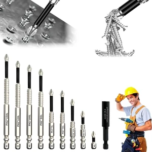 High Magnetic Screwdriver Drill Bit Set, 2025 New Magnetic Screwdriver Bits, Universal Anti Slip Magnetic Electric Screwdriver Set Suitable for Home Decoration, Car Repair (10Pcs) High Magnetic Screwdriver Drill Bit Set, 2025 New Magnetic Screwdriver Bits, Universal Anti Slip Magnetic Electric Screwdriver Set Suitable for Home Decoration, Car Repair (10Pcs)