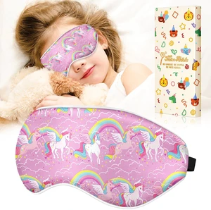 Kids Sleep Mask - Silk Eye Mask for Kids Cute Cartoon Cool Kawaii Soft Smooth Lightweight Boys Girls Teens Sleeping Mask with Adjustable Straps, Unicorn Kids Sleep Mask - Silk Eye Mask for Kids Cute Cartoon Cool Kawaii Soft Smooth Lightweight Boys Girls Teens Sleeping Mask with Adjustable Straps, Unicorn
