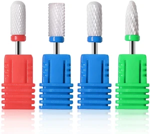 4 Pcs Ceramic Nail Drill Bits Set, 2.35mm (3/32'') Professional Acrylic Nail File Drill Bit for Manicure Pedicure Cuticle Gel Nail Polishing 4 Pcs Ceramic Nail Drill Bits Set, 2.35mm (3/32'') Professional Acrylic Nail File Drill Bit for Manicure Pedicure Cuticle Gel Nail Polishing