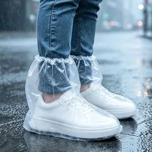 Waterproof Disposable Rain Shoe Covers Clear PE, 10 Pcs (5) | Disposable Waterproof Rain Shoe Covers, Clear Plastic Overshoes for Adults Waterproof Disposable Rain Shoe Covers Clear PE, 10 Pcs (5) | Disposable Waterproof Rain Shoe Covers, Clear Plastic Overshoes for Adults