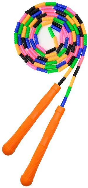 Beaded Jump Rope, ACEONE Segmented Skipping Rope for Kids Adults, Adjustable Tangle-Free Toddler Jumping Rope for Fitness Exercise Training (Rainbow Yellow) Beaded Jump Rope, ACEONE Segmented Skipping Rope for Kids Adults, Adjustable Tangle-Free Toddler Jumping Rope for Fitness Exercise Training (Rainbow Yellow)