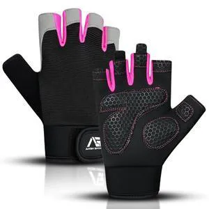 Breathable Gym Gloves for Men & WomenLightweight,Non-Slip Workout Gloves with Full Palm Protection, Wrist Support,Ventilated Mesh for Weightlifting,Fitness Training & Cycling (Pink, L) Breathable Gym Gloves for Men & WomenLightweight,Non-Slip Workout Gloves with Full Palm Protection, Wrist Support,Ventilated Mesh for Weightlifting,Fitness Training & Cycling (Pink, L)