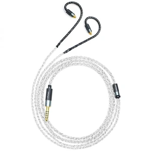 5N OFC Silver Plating+Graphene Mixed Braid Earphone Replacement Cables for Sennheiser IE200 IE300 IE600 IE900 (4.4mm Plug) 5N OFC Silver Plating+Graphene Mixed Braid Earphone Replacement Cables for Sennheiser IE200 IE300 IE600 IE900 (4.4mm Plug)