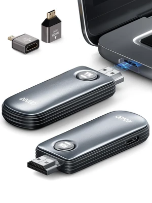 HDMI Wireless Transmitter and Receiver, 4K Input 1080P@60Hz Output Video/Audio Extender Kit, 5GHz Low Latency Plug & Play Casting for Laptop PC Camera STB to TV Projector Monitor, 165FT/50M HDMI Wireless Transmitter and Receiver, 4K Input 1080P@60Hz Output Video/Audio Extender Kit, 5GHz Low Latency Plug & Play Casting for Laptop PC Camera STB to TV Projector Monitor, 165FT/50M