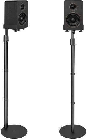 Universal Speaker Stands Pair 45.3" - 55.1" Height Adjustable Black Bookshelf Speaker Stands for Satellite & Studio Up to 22LBS Cable Concealing, Loaded Plate Extends to 9.1" Universal Speaker Stands Pair 45.3" - 55.1" Height Adjustable Black Bookshelf Speaker Stands for Satellite & Studio Up to 22LBS Cable Concealing, Loaded Plate Extends to 9.1"