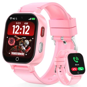 4G Kids Smart Watch Phone, GPS, Video Call, Waterproof - Pink Smartwatch for Boys Girls Ages 4-12, Class Mode, SOS, Camera, Alarm, Touch Screen, Gifts with Bonus Woven Strap & SIM Card 4G Kids Smart Watch Phone, GPS, Video Call, Waterproof - Pink Smartwatch for Boys Girls Ages 4-12, Class Mode, SOS, Camera, Alarm, Touch Screen, Gifts with Bonus Woven Strap & SIM Card
