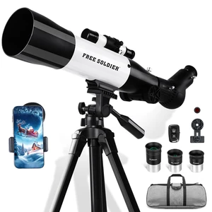 Telescope 70mm Aperture 500mm Refractor Telescope for Adults High Powered - Professional Astronomical Refracting Telescope for Adults Beginners with Phone Adapter and Carry Bag White Telescope 70mm Aperture 500mm Refractor Telescope for Adults High Powered - Professional Astronomical Refracting Telescope for Adults Beginners with Phone Adapter and Carry Bag White