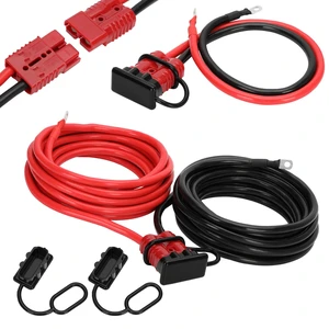 24FT Quick Disconnect Winch Power Cable, 4 Gauge 4 AWG Copper Wiring with Quick Connect Plugs, Heavy Duty Quick Disconnect Cables for a Wide Range of Winching Applications 24FT Quick Disconnect Winch Power Cable, 4 Gauge 4 AWG Copper Wiring with Quick Connect Plugs, Heavy Duty Quick Disconnect Cables for a Wide Range of Winching Applications