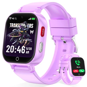 4G Kids Smart Watch Phone, GPS, Video Call, Waterproof- Purple Smartwatch for Boys Girls Ages 4-12, Class Mode, SOS, Camera, Alarm, Touch Screen, Gifts with Bonus Woven Strap & SIM Card 4G Kids Smart Watch Phone, GPS, Video Call, Waterproof- Purple Smartwatch for Boys Girls Ages 4-12, Class Mode, SOS, Camera, Alarm, Touch Screen, Gifts with Bonus Woven Strap & SIM Card