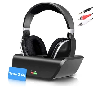 Wireless Headphones for TV Watching, Over-Ear Headset for Television Listening with 2.4 GHz 3.5 mm RCA Digital Transmitter, No Audio Delay, 100 Work Rang, 20 Hrs Playtime, Plug n Play Wireless Headphones for TV Watching, Over-Ear Headset for Television Listening with 2.4 GHz 3.5 mm RCA Digital Transmitter, No Audio Delay, 100 Work Rang, 20 Hrs Playtime, Plug n Play