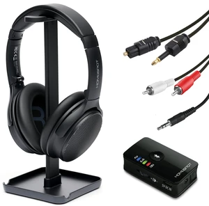 Wireless Over-Ear Headphones Transmitter Set for TV Movie Bluetooth 5.3 aptX LL No Delay 50 Hours Immersive Sound Enhanced Volume and Clarity (Digital Optical TOSLINK RCA AUX) Wireless Over-Ear Headphones Transmitter Set for TV Movie Bluetooth 5.3 aptX LL No Delay 50 Hours Immersive Sound Enhanced Volume and Clarity (Digital Optical TOSLINK RCA AUX)