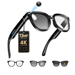 AI Smart Glasses with Camera, 13MP HD 4K Video, Translation & Photochromic Real-Time Translation, Object Recognition, AI Assistant, Dual Open-Ear Speakers, Bluetooth, IP66 Water Resistance, Sunglasses AI Smart Glasses with Camera, 13MP HD 4K Video, Translation & Photochromic Real-Time Translation, Object Recognition, AI Assistant, Dual Open-Ear Speakers, Bluetooth, IP66 Water Resistance, Sunglasses