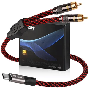 USB C to RCA Audio Cable 3ft HiFi 4-Core OFC Shielded for Amplifier Hi-Res DAC Chip Type C to 2RCA Male to Male Y Splitter Cable with 24k Gold-Plated for Phone/Speaker/Car Stereo/Home Theater USB C to RCA Audio Cable 3ft HiFi 4-Core OFC Shielded for Amplifier Hi-Res DAC Chip Type C to 2RCA Male to Male Y Splitter Cable with 24k Gold-Plated for Phone/Speaker/Car Stereo/Home Theater