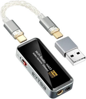 Portable Headphone Amplifier, USB C MINI DAC Amp Dongle 3.5mm & 4.4mm Balanced Outputs, HiFi 32Bit/384kHz DSD256 Dual CS43131 Audio Decoder Audio Adapter for Phones/PC/Laptops/Tablets, Silver Portable Headphone Amplifier, USB C MINI DAC Amp Dongle 3.5mm & 4.4mm Balanced Outputs, HiFi 32Bit/384kHz DSD256 Dual CS43131 Audio Decoder Audio Adapter for Phones/PC/Laptops/Tablets, Silver