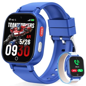 4G Kids Smart Watch Phone, GPS, Video Call, Waterproof - Blue Smartwatch for Boys Girls Ages 4-12, Class Mode, SOS, Camera, Alarm, Touch Screen, Gifts with Bonus Woven Strap & SIM Card 4G Kids Smart Watch Phone, GPS, Video Call, Waterproof - Blue Smartwatch for Boys Girls Ages 4-12, Class Mode, SOS, Camera, Alarm, Touch Screen, Gifts with Bonus Woven Strap & SIM Card