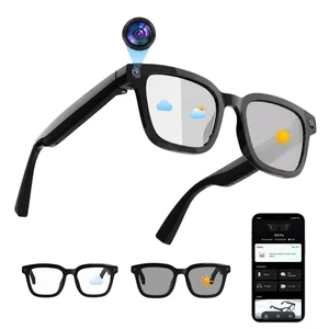 AI Smart Glasses with 8MP HD Camera, AI Translation, Bluetooth 5.3 1200P Video, EIS, 139+ Languages Translation, Photochromic Lenses, Object Recognition, AI Assistant Open-Ear Bluetooth Audio AI Smart Glasses with 8MP HD Camera, AI Translation, Bluetooth 5.3 1200P Video, EIS, 139+ Languages Translation, Photochromic Lenses, Object Recognition, AI Assistant Open-Ear Bluetooth Audio