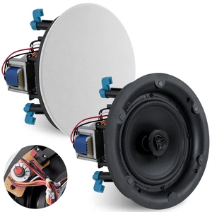 Ceiling and Wall Mount Speaker-8 2-Way 70V Audio Stereo Sound Subwoofer Sound with Dome Tweeter,600 Watts,in-Wall&in-Ceiling Flush Mount for Home Surround System- PDIC8LT(White) Ceiling and Wall Mount Speaker-8 2-Way 70V Audio Stereo Sound Subwoofer Sound with Dome Tweeter,600 Watts,in-Wall&in-Ceiling Flush Mount for Home Surround System- PDIC8LT(White)