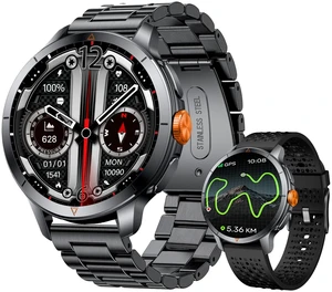 Rugged Smart Watch, 1.6" AMOLED GPS, 5ATM Waterproof - Black 1.6" AMOLED rugged GPS watch, 5ATM waterproof, SOS button, altimeter, barometer, compass, 450mAh, 2 bands Rugged Smart Watch, 1.6" AMOLED GPS, 5ATM Waterproof - Black 1.6" AMOLED rugged GPS watch, 5ATM waterproof, SOS button, altimeter, barometer, compass, 450mAh, 2 bands