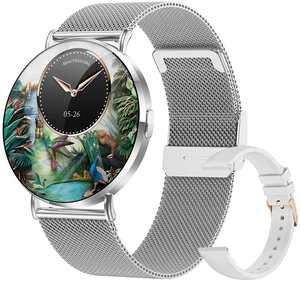 Welfit Smart Watch for Women (2 Straps),1.32-inch AMOLED Ultra Clear Screen Fitness Tracker with SpO2/heart Rate/Sleep Tracking, Suitable for iOS/Android System Waterproof smartwatch(Silver) Welfit Smart Watch for Women (2 Straps),1.32-inch AMOLED Ultra Clear Screen Fitness Tracker with SpO2/heart Rate/Sleep Tracking, Suitable for iOS/Android System Waterproof smartwatch(Silver)