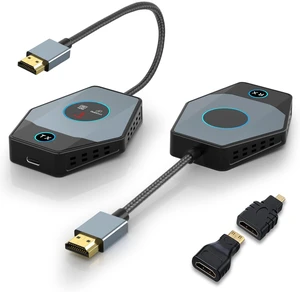 Wireless HDMI Transmitter and Receiver 4K, 2in1 2.4/5G Screen Mirror Wireless Display Adapter and Extender Kit, Cast Video Audio for Laptop, PC Computer, Camera, PS 3/4 to Monitor, TV, Projector Wireless HDMI Transmitter and Receiver 4K, 2in1 2.4/5G Screen Mirror Wireless Display Adapter and Extender Kit, Cast Video Audio for Laptop, PC Computer, Camera, PS 3/4 to Monitor, TV, Projector