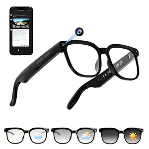 Smart AI Glasses with 4K Camera, Open-Ear Audio for Daily Use 4K Video Recording, Real-Time Translation, Photochromic Lenses, Smart Voice Assistant, Open-Ear Audio for Travel, Work, Music Smart AI Glasses with 4K Camera, Open-Ear Audio for Daily Use 4K Video Recording, Real-Time Translation, Photochromic Lenses, Smart Voice Assistant, Open-Ear Audio for Travel, Work, Music