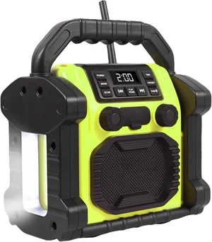 Outdoor Radio Waterproof Jobsite Speaker Bluetooth Wireless, IPX 66 Waterproof, 8000mAH Battery, Cell Phone Charging, Portable Job site Speaker with LED Lights,for Outdoor, Workshop, Garage (Green) Outdoor Radio Waterproof Jobsite Speaker Bluetooth Wireless, IPX 66 Waterproof, 8000mAH Battery, Cell Phone Charging, Portable Job site Speaker with LED Lights,for Outdoor, Workshop, Garage (Green)