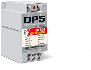 DPS Digital Phase Converter 1HP My-PS-1, Single to 3 Phase, 3A 200-240V For 0.5HP(0.4kW) 1.5A Motor, Input/Output 200-240V, UL-Listed, 1 DPS per 1 Motor Only, Easy Set Up, Digital Phase Shifter DPS Digital Phase Converter 1HP My-PS-1, Single to 3 Phase, 3A 200-240V For 0.5HP(0.4kW) 1.5A Motor, Input/Output 200-240V, UL-Listed, 1 DPS per 1 Motor Only, Easy Set Up, Digital Phase Shifter