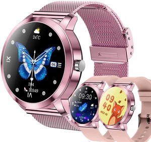 Smart Watch (Answer/Make Calls) for Women, 1.27" AMOLED Smartwatch for Android iPhone, Activity Tracker with Blood Pressure Heart Rate Sleep SpO2 Monitor, 100+ Sports IP68 Fitness Tracker (Pink) Smart Watch (Answer/Make Calls) for Women, 1.27" AMOLED Smartwatch for Android iPhone, Activity Tracker with Blood Pressure Heart Rate Sleep SpO2 Monitor, 100+ Sports IP68 Fitness Tracker (Pink)