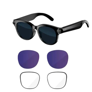 AI Smart Glasses with 8MP Camera, 4K Ultra HD Photos & HD Video Recording, 14-Language Real-Time Translation, ChatGPT AI Assistant, 3 Interchangeable Lenses, Bluetooth 5.4 Open-Ear Audio AI Smart Glasses with 8MP Camera, 4K Ultra HD Photos & HD Video Recording, 14-Language Real-Time Translation, ChatGPT AI Assistant, 3 Interchangeable Lenses, Bluetooth 5.4 Open-Ear Audio