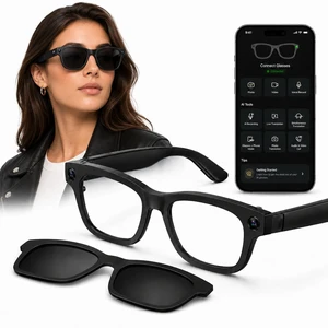 Men Women Teens AI Smart Glasses with HD Camera, Bluetooth Call&Music, Video Recording, Livestreaming, Real-Time Translation, Object Recognition, ChatGPT Voice Assistant, Replaceable Sunglasses Lenses Men Women Teens AI Smart Glasses with HD Camera, Bluetooth Call&Music, Video Recording, Livestreaming, Real-Time Translation, Object Recognition, ChatGPT Voice Assistant, Replaceable Sunglasses Lenses