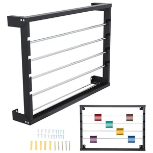 Wire Spool Rack, Heavy Duty Cold-Rolled Steel Cable Dispenser 4 Adjustable Rods, Wall Mount or Desk Wire Spool Rack Holder for Industrial, Electrical, and Retail Storage and Display Wire Spool Rack, Heavy Duty Cold-Rolled Steel Cable Dispenser 4 Adjustable Rods, Wall Mount or Desk Wire Spool Rack Holder for Industrial, Electrical, and Retail Storage and Display