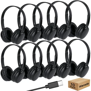 USB-C Classroom Headphones 10-Pack On-Ear for Kids K-12 Bulk Type C Wired Durable Adjustable Headphones for School Students Compatible with Chromebook & Laptops (HY30C,10Pack) USB-C Classroom Headphones 10-Pack On-Ear for Kids K-12 Bulk Type C Wired Durable Adjustable Headphones for School Students Compatible with Chromebook & Laptops (HY30C,10Pack)