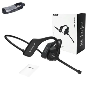 Trucker Headset, Open Ear Air X3 Bone Conduction Headset with Mic, Dual Connect Wireless Headphones, Noise Cancelling with Mute Button Black Trucker Headset, Open Ear Air X3 Bone Conduction Headset with Mic, Dual Connect Wireless Headphones, Noise Cancelling with Mute Button Black