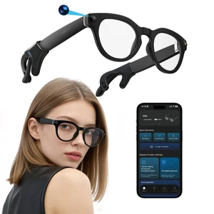 J AI Smart Glasses with Camera 8MP 1080P HD Video Recording,Lightweight Open-Ear Bluetooth Audio, AI Assistant & Real-Time Translation,Stylish Smart Glasses for Women, Black J AI Smart Glasses with Camera 8MP 1080P HD Video Recording,Lightweight Open-Ear Bluetooth Audio, AI Assistant & Real-Time Translation,Stylish Smart Glasses for Women, Black