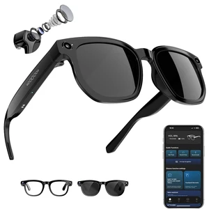 AI Smart Glasses Camera 8MP 1080P Recording Translation Open-Ear Bluetooth 8MP Camera records 1080P POV video hands-free. Capture travel, vlogs & daily life from your first-person view AI Smart Glasses Camera 8MP 1080P Recording Translation Open-Ear Bluetooth 8MP Camera records 1080P POV video hands-free. Capture travel, vlogs & daily life from your first-person view