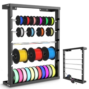 Wall Mounted Wire Spool Rack, Cable Reel Bracket with 4 Steel Rods Adjustable Rods for Cable Management Cable Feeding, Cold-Rolled Steel Wire Spool Holder for Electrical Industrial Wall Mounted Wire Spool Rack, Cable Reel Bracket with 4 Steel Rods Adjustable Rods for Cable Management Cable Feeding, Cold-Rolled Steel Wire Spool Holder for Electrical Industrial