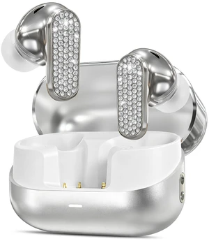 Jewelry Wireless Headphones for Women, Luxury Bluetooth Earbuds with Active Noise Cancellation Bluetooth 5.4 in-Ear Fashion Earring Long Battery Life Gift for Wife Girlfriend (Silver-new) Jewelry Wireless Headphones for Women, Luxury Bluetooth Earbuds with Active Noise Cancellation Bluetooth 5.4 in-Ear Fashion Earring Long Battery Life Gift for Wife Girlfriend (Silver-new)