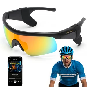Bluetooth Sunglasses, Polarized UV400 Open-Ear Audio Glasses Smart Glasses, 8H Playtime, Hands-Free Calls, Music & Voice Control, 52g Lightweight TR90 Frame, IPX5 Waterproof Sport Fit Bluetooth Sunglasses, Polarized UV400 Open-Ear Audio Glasses Smart Glasses, 8H Playtime, Hands-Free Calls, Music & Voice Control, 52g Lightweight TR90 Frame, IPX5 Waterproof Sport Fit
