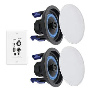 4 Inch Bluetooth Ceiling Speakers 160W Flush Mount in Wall Amplifier Receiver Suitable for Indoor Home & Covered Outdoor Porch (Pairs) 4 Inch Bluetooth Ceiling Speakers 160W Flush Mount in Wall Amplifier Receiver Suitable for Indoor Home & Covered Outdoor Porch (Pairs)