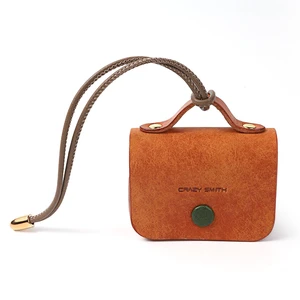 Handmade Cowhide Suitable for AirPods Pro 3 Protective Case, Full Grain Leather, Minimalist Design, with Lanyard Compatible(Golden Brown) Handmade Cowhide Suitable for AirPods Pro 3 Protective Case, Full Grain Leather, Minimalist Design, with Lanyard Compatible(Golden Brown)
