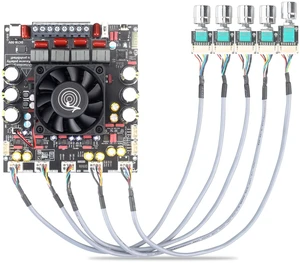ZK-AS21P Bluetooth Amplifier Board 300W+300W+600W Output, 18-50V DC Wide Voltage Input, Vehicle Amplifier (External Potentiator) ZK-AS21P Bluetooth Amplifier Board 300W+300W+600W Output, 18-50V DC Wide Voltage Input, Vehicle Amplifier (External Potentiator)