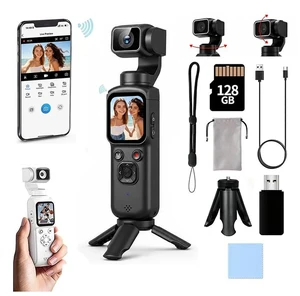 4K Vlogging Camera with Face Tracking, Handheld Pocket Gimbal Camera,330° Rotating Lens & WiFi,1.72" Touch Screen,Includes Memory Card, mini Tripod for YouTube,TikTok and Travel(black-128G) 4K Vlogging Camera with Face Tracking, Handheld Pocket Gimbal Camera,330° Rotating Lens & WiFi,1.72" Touch Screen,Includes Memory Card, mini Tripod for YouTube,TikTok and Travel(black-128G)
