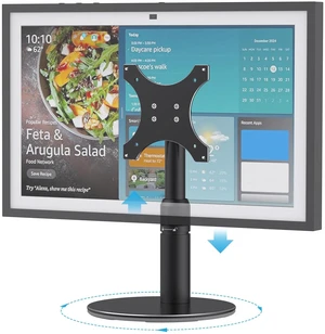 Riser Stand for Echo Show 21, Show 15 1st/2nd Gen, Swivel and Tilt Adjustable Height Stand with Non-slip Base, Sturdy Aluminum Table Holder for Kitchen, Easy Screw Assembly Riser Stand for Echo Show 21, Show 15 1st/2nd Gen, Swivel and Tilt Adjustable Height Stand with Non-slip Base, Sturdy Aluminum Table Holder for Kitchen, Easy Screw Assembly