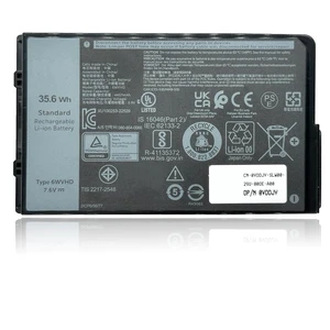 35.6Wh 6WVHD Laptop Battery Replacement for Dell Latitude 7230 Rugged Extreme Tablet T06H T06H001 Series Notebook FNW8F VDDJY 0VDDJY JM6CX 0JM6CX 451-BDDY 7.6V 4457mAh 35.6Wh 6WVHD Laptop Battery Replacement for Dell Latitude 7230 Rugged Extreme Tablet T06H T06H001 Series Notebook FNW8F VDDJY 0VDDJY JM6CX 0JM6CX 451-BDDY 7.6V 4457mAh