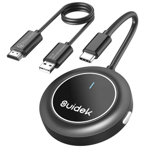 Wireless HDMI Display Dongle Adapter,USB-C to HDMI Transmitter and Receiver 4K Decode 1080P@60Hz Output,98FT/30M Stream Video from Laptop/PC/Smartphone to TV/Projector/Monitor Wireless HDMI Display Dongle Adapter,USB-C to HDMI Transmitter and Receiver 4K Decode 1080P@60Hz Output,98FT/30M Stream Video from Laptop/PC/Smartphone to TV/Projector/Monitor